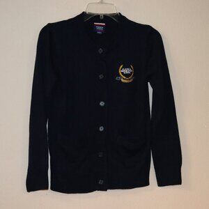 New French Toast Cardigan Sweater Girls 14/16 Classical Prep School Logo